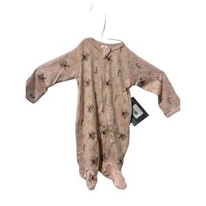 Modern Moments by Gerber Baby Girl Newborn Pink‎ Knit Holiday Pajamas NWT